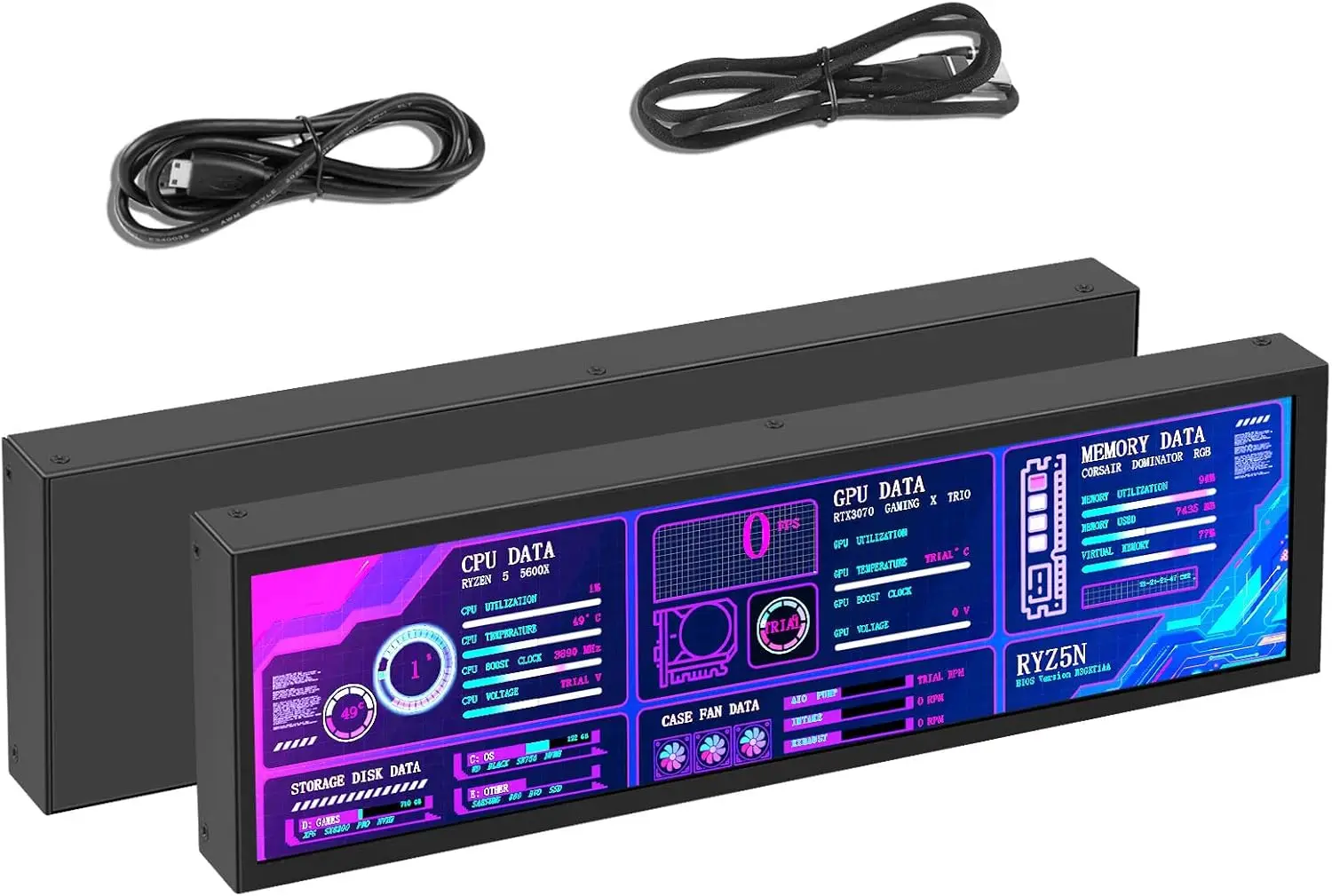 8.8 Inch PC Temperature Display PC Panel Display Computer IPS Mini Screen AIDA64 CPU RAM Temperature Computer Secondary Screen