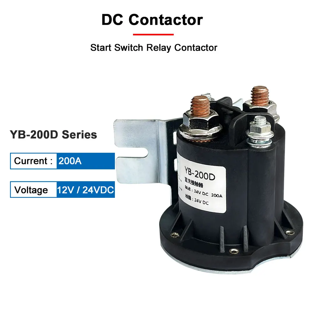 12V24V 200A Electric Stacker Forklift Tail Plate Oil Pump Start Switch Relay  Plate Oil Pump Start DC Contactor