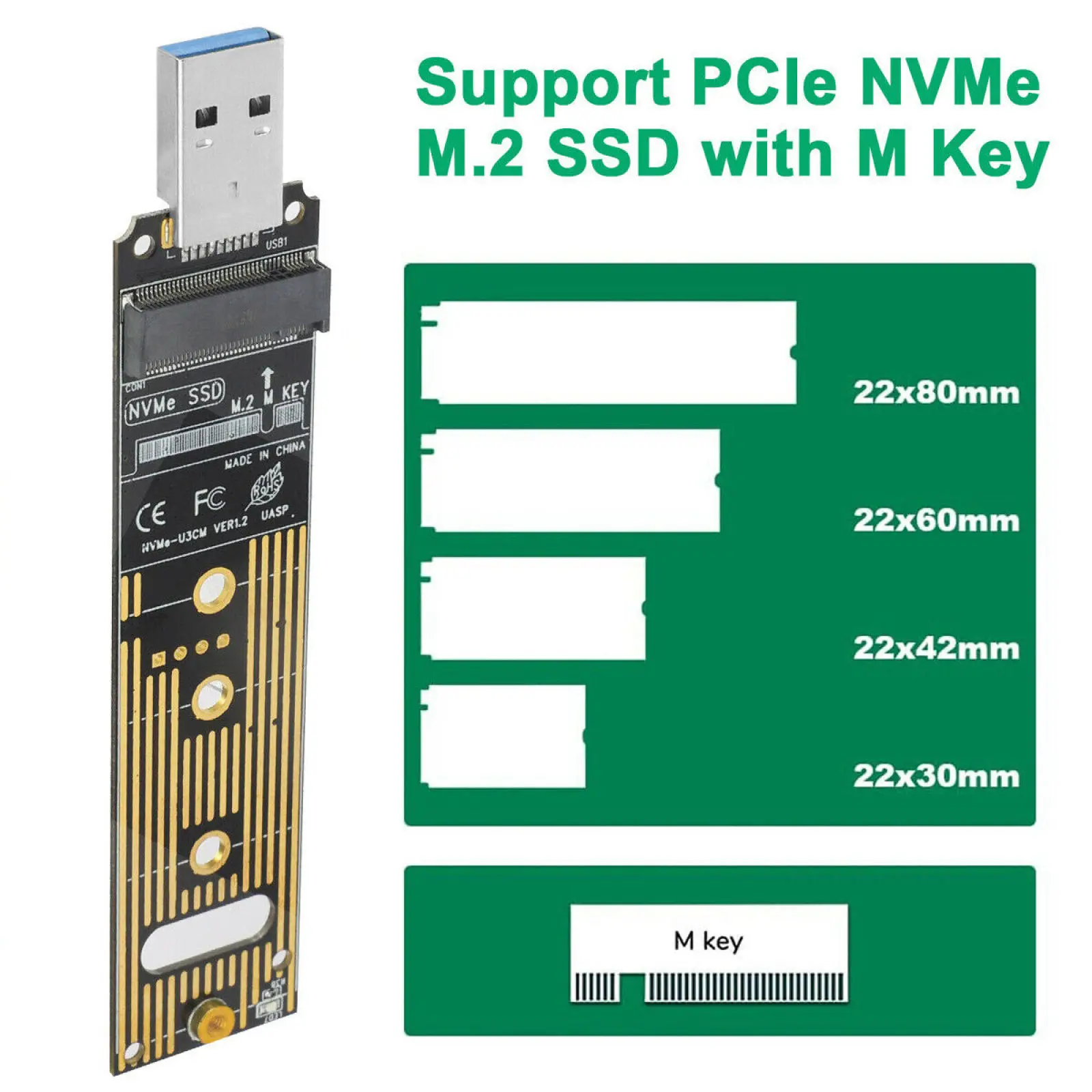 NVME to USB 3.1 USB-A M2 SSD , NVMe Ŭ, M.2 to USB 3.1 , PCIe NVMe  M Ű B + M Ű SSD ϵ ̺