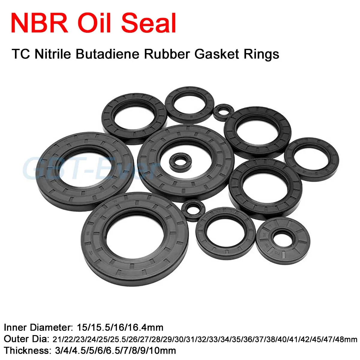 Boxonly Guarnizione Anello In Gomma Nitrilica - O-Ring 40x36x2 Mm, Confezione Da 50