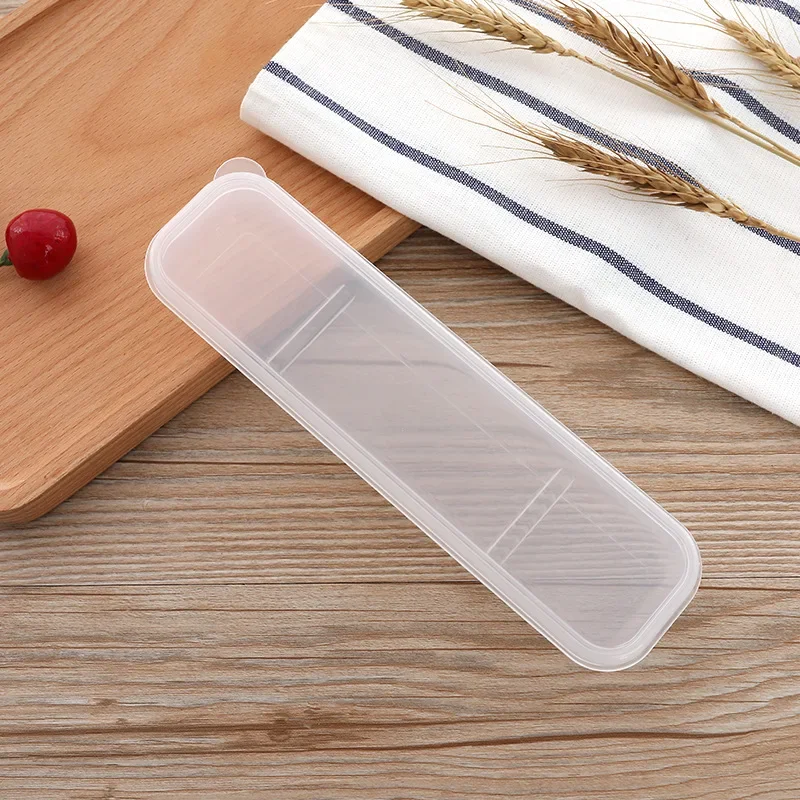 Tableware Box Portable Cutlery Case Spoon Fork Storage Box Students Household Dinnerware Bag Multicolor Transparent Cover