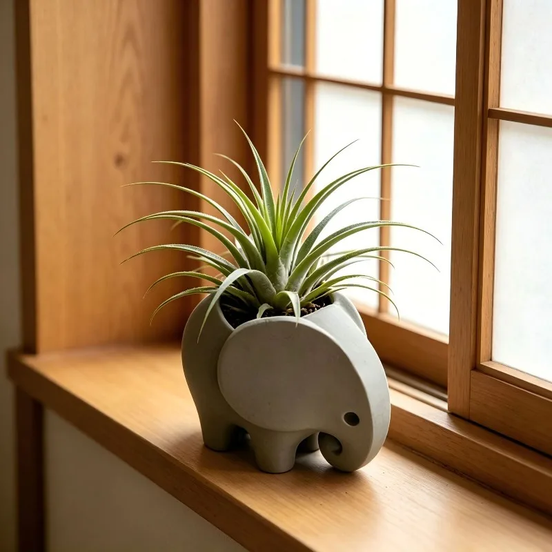 Adorable Elephant Planter: Mini Desktop Greenery Display & Minimalist Decor Gift