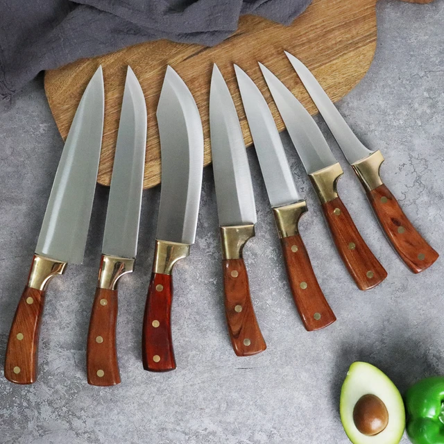 Stainless Steel Chopping Bone Cleaver  Kitchen Knifes Set Chef Knives - Knife  Set 8 - Aliexpress