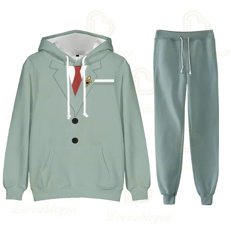 Hot Sale SPY&times;FAMILY Hoodies Sweatpants 2 Pieces Suits Anime Long Sleeve Swaetshirts with Hoody Children Sweater Tracksuits