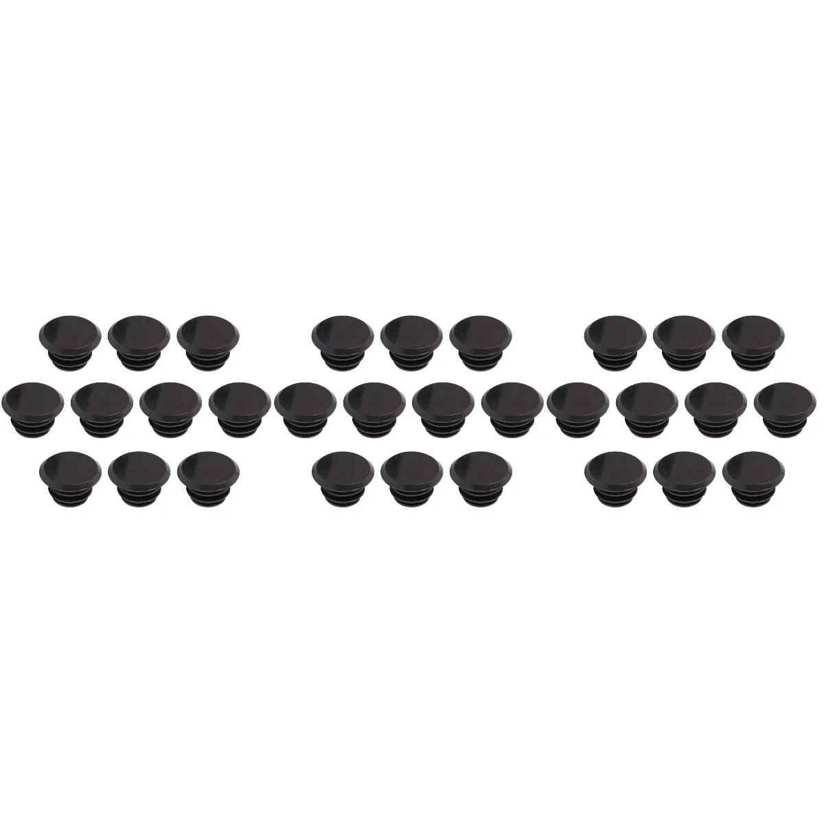 

30 pcs Mountain Bike MTB Road Handlebar End Plugs Handlebar Caps Plastic PVC Handle Grip Bar End Stoppers(Black)