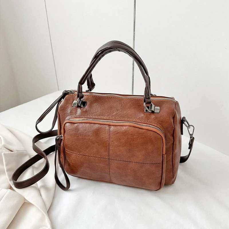 Casual Soft Crossbody Bags Solid Interior Compartment 2024 Hot Sale Bags for Women Large Capacity Zipper Pu Women's Handbags