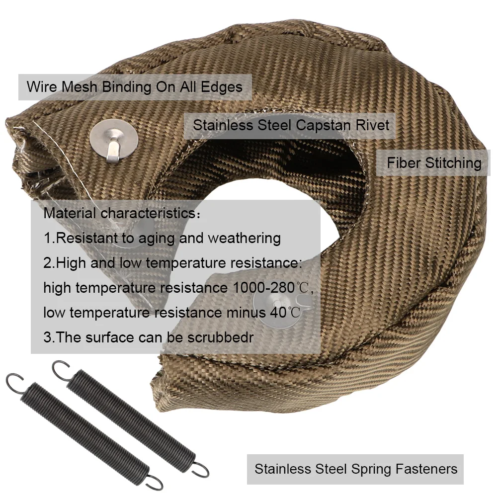 Full Titanium Protection Wrap Turbo Charger Heat Shield Cover Blanket High temperature resistance Glass Fiber turbo charger heat shield