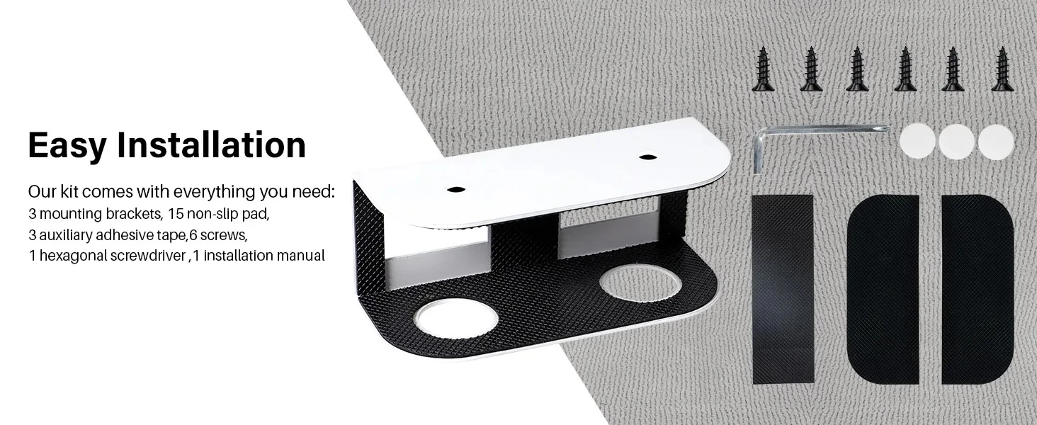 Under Desk Laptop Mount Metal Under Desk Shelf Holder for Laptop for Mac Mini Ma