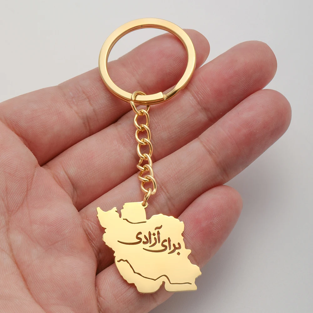 Dawapara Iran Karte Schlüsselanhänger Persische Kalligraphie Friedenstaube Harmonisches Symbol Vintage Amulett Edelstahl Schmuck – Detail 14