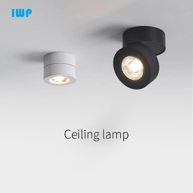 Description Picture 2 of itemAnti-dizziness downlight surface mounted living room foldable adjustable led spotlight round bedroom aisle ceiling ceiling light