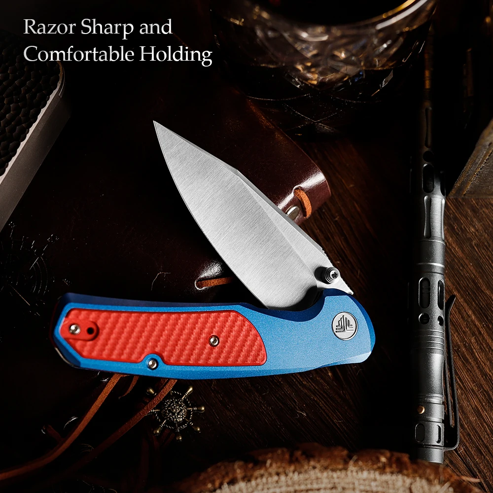 TRIVISA Axis Folding Knife for Men, EDC Pocket Knife with Clip