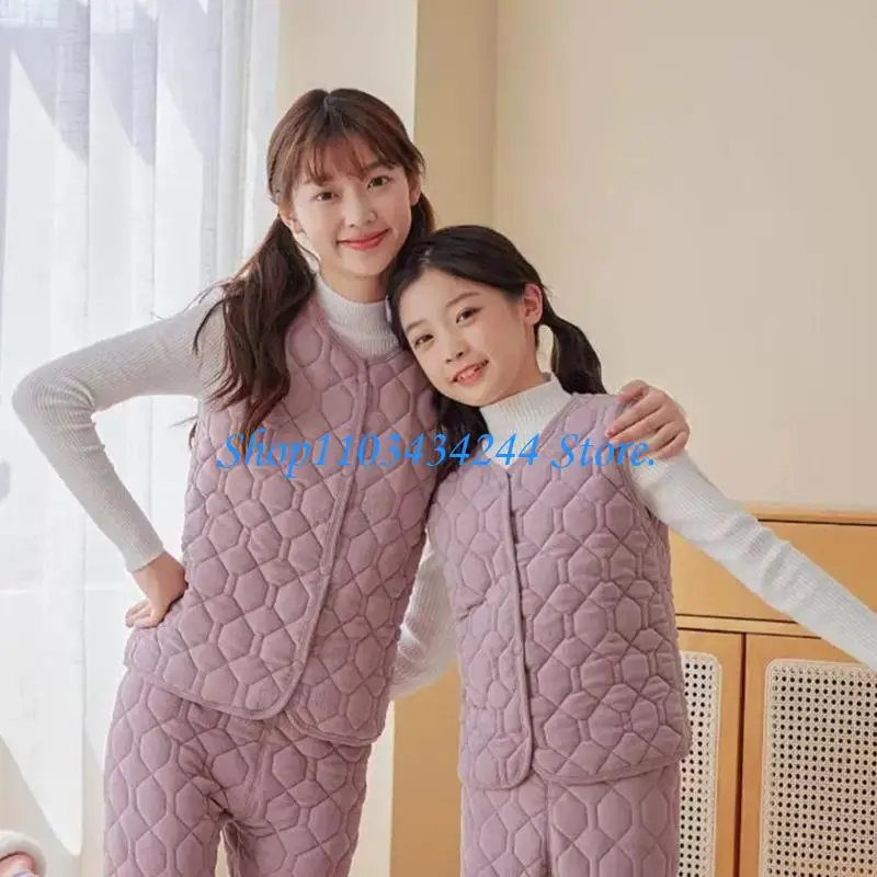 어린이 조끼 두꺼운 따뜻한 조끼 민소매 아동 가을 겨울 착용