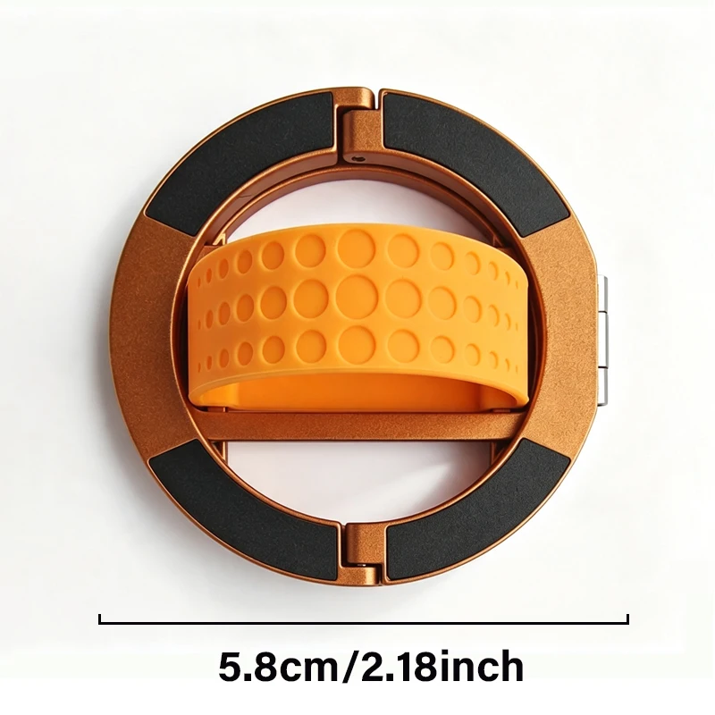 Alloy Foldable Magnetic Ring Holder with Double-Sided Convenience