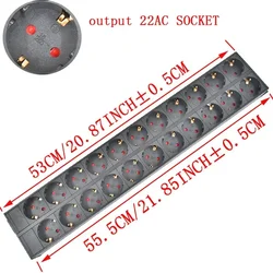 Enhanced Aluminum Alloy Power Distribution Unit with Double Break Switch and German AC Sockets - 22AC SOCKET (Wireless)