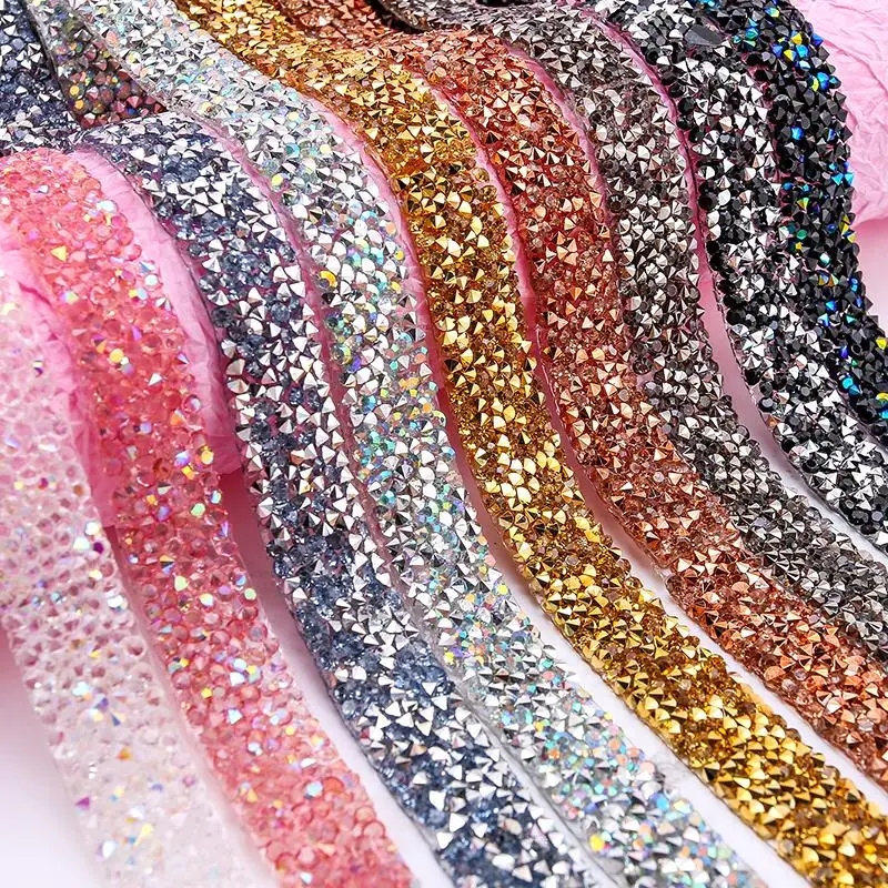 Rose Gold glass hot fix rhinestones strass crystals hotfix flatback stones  for fabric garment wedding clothes costume glitters - AliExpress