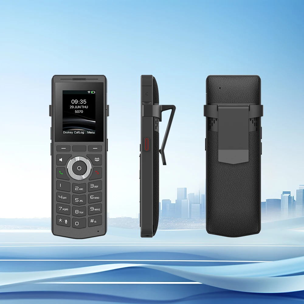 LINKVIL Portable Dual Band IP Phone with Belt Clip Wireless SIP Telephone with Lithium Battery Charging Phone