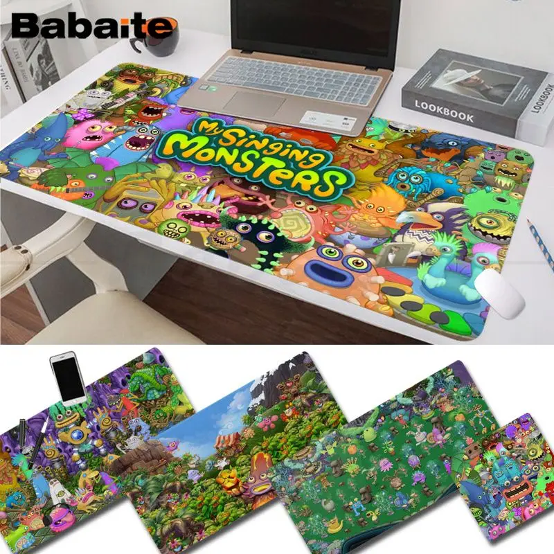 

My Singing Monsters Mousepad girl pad Keyboards Mat Rubber Gaming mousepad Desk Mat Size for large Edge Locking Keyboard Pad