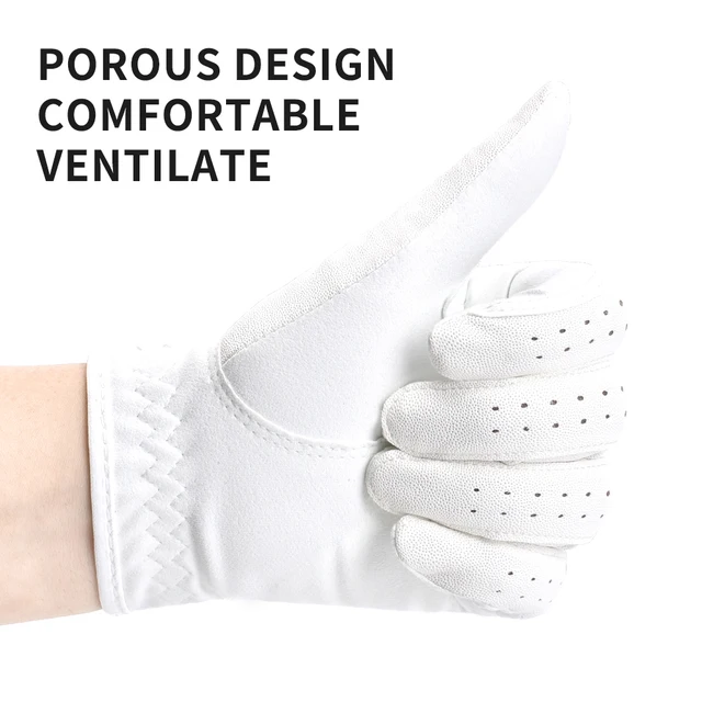 Golf gloves white anti slip and wear-resistant PU outdoor sports competition professional golf accessories gloves left hand 2133 4