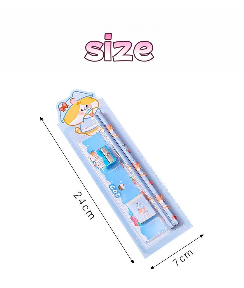 어린이를 위한 학습 보상 연필 세트 5종 세트(지우개 포함) 교실 상품, 생일 파티 선물, 문구 선물로 이상적