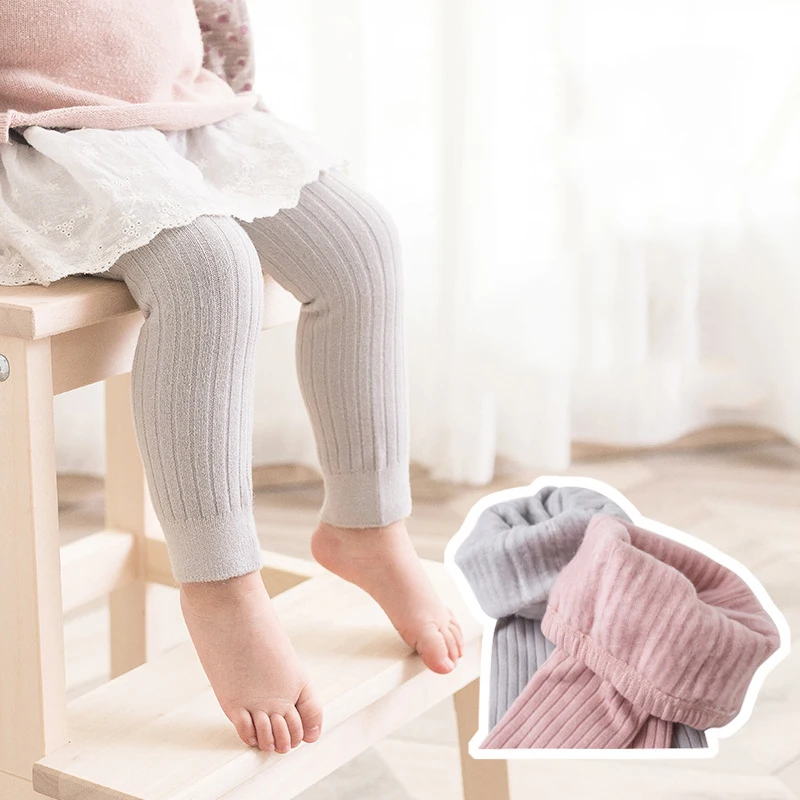 Winter Girls Leggings Warm Fleece Baby Girl Tights Ribbed Toddler Kids Pants Stockings Autumn Pantyhose 0-6Yrs Children Clothes