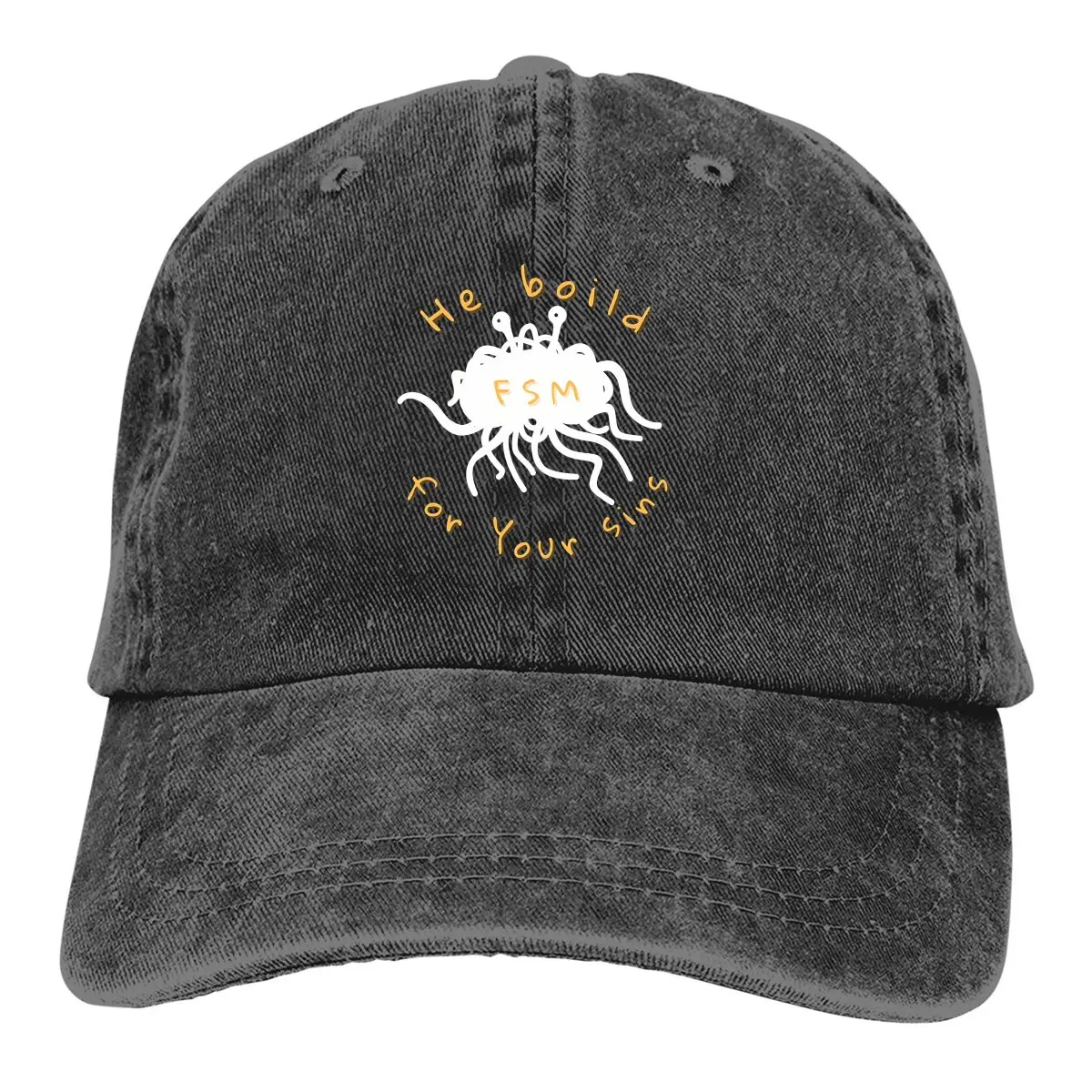 

He Boild For Your Sins Baseball Caps Peaked Cap Flying Spaghetti Monster Sun Shade Cowboy Hats for Men Trucker Dad Hat