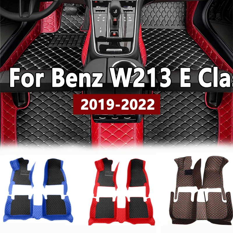 

Автомобильные коврики из искусственной кожи на заказ для Mercedes Benz W213 E класс 2019-2022 года подробности интерьера автомобильные аксессуары