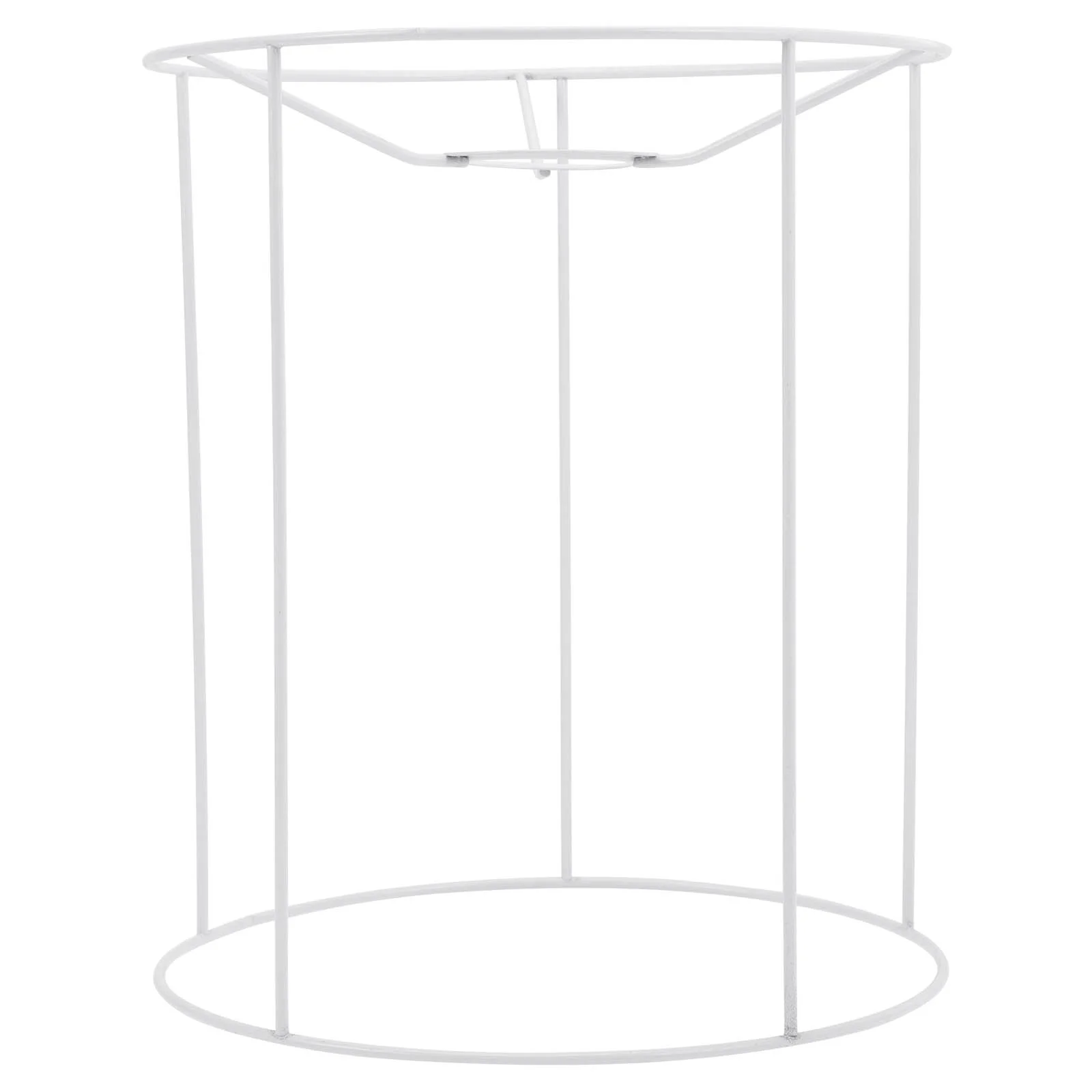 

Lamp Shade Wrought Iron Lampshade Holder Light Rack Hanging Making Supply Woven Frame White
