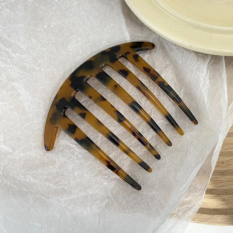 Hair Accessories Acetate Sheet 6 Teeth Plate Comb Hairpin