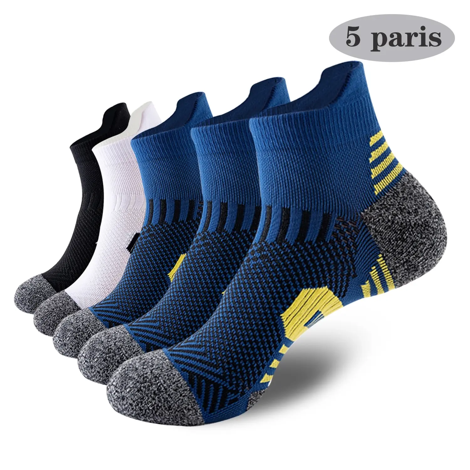 5Pairs/Lot Men's Running Socks Breathable Outdoor Running Basketball Socks Cotton Training Short Tube For Men running socks