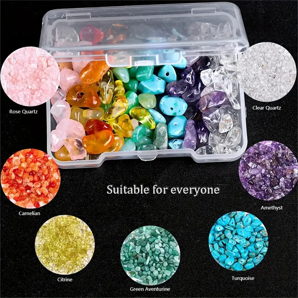 1400 Cuentas De Piedra De Cristal Para La Fabricación De Joyas, Cuentas De Piedra Natural De 5-8mm, Piedras Preciosas Irregulares Multicolor, Cuentas Sueltas Para Anillos, Aretes, Collares, Pulseras Y