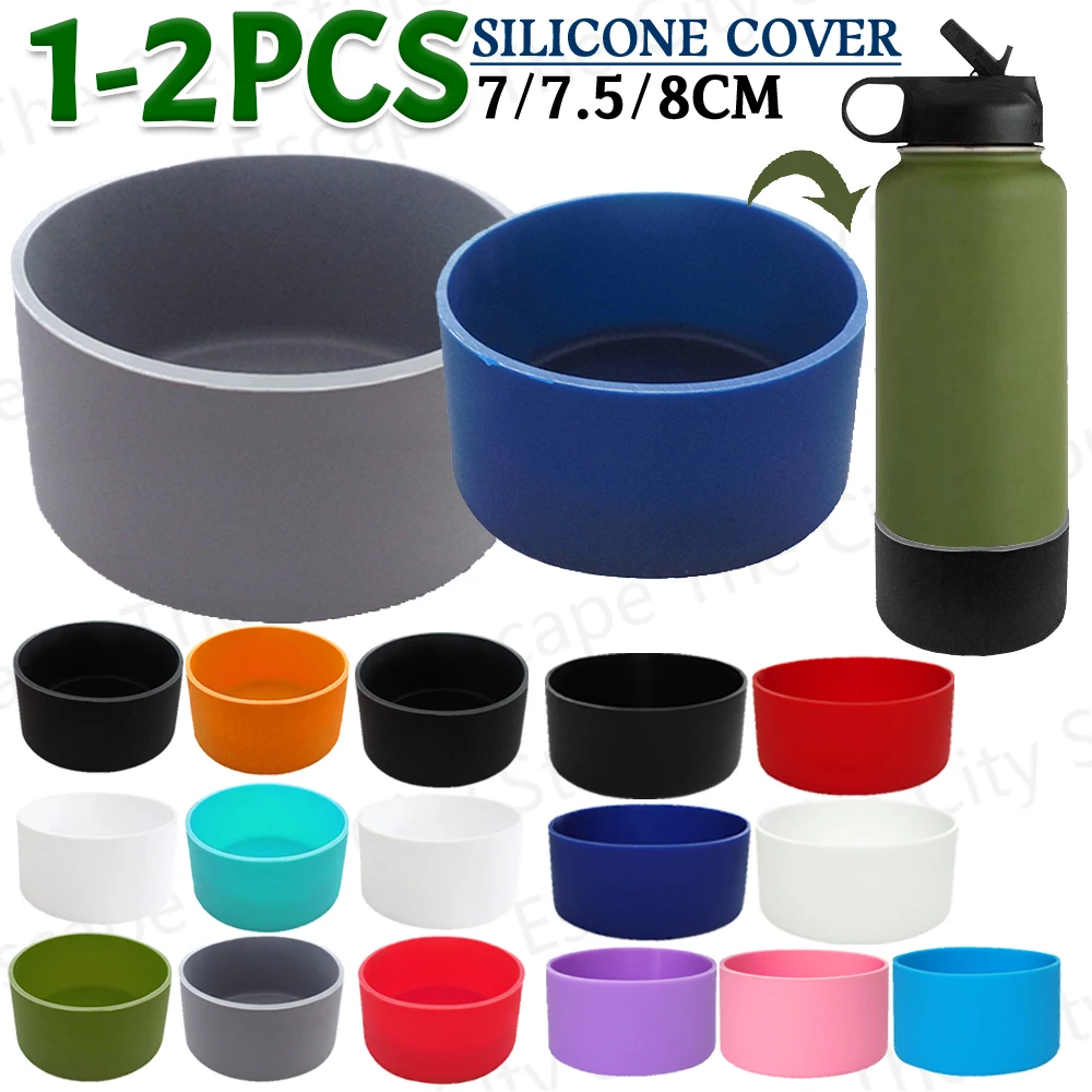 Water Bottle Sleeve 7/7.5/8cm Silicone Boot Bottom Sleeve Cover For Owala 12-24oz Water Bottle