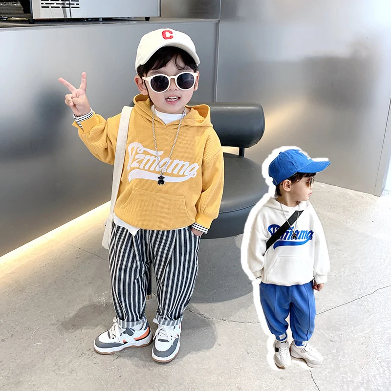 

Boys Hoodies Sweatshirts Jacket Overcoat 2022 Spring Autumn Top Pullover Tops Cotton School Pullover Baby's Kids Children's Clot