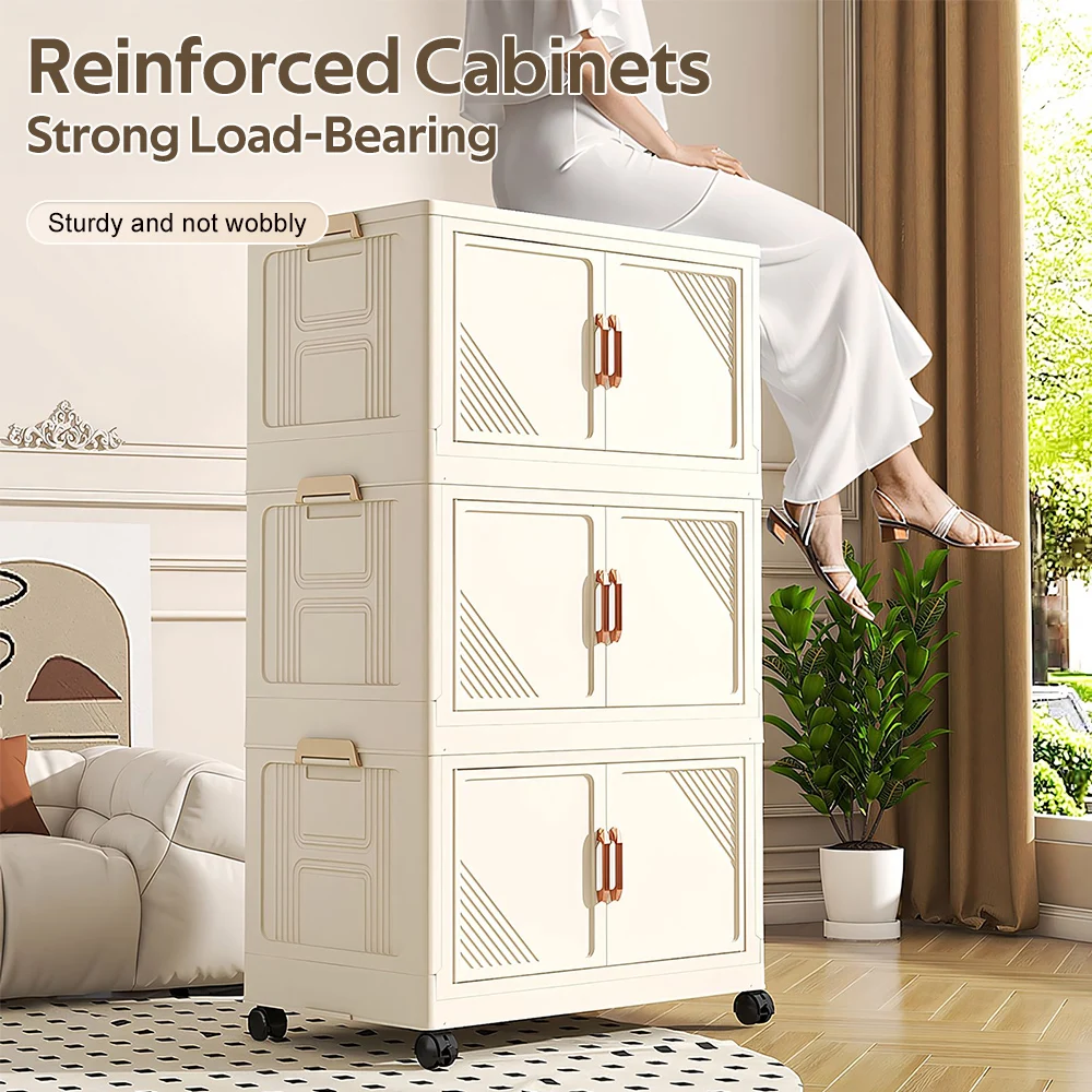 Large Capacity Stackable Foldable Storage Bins