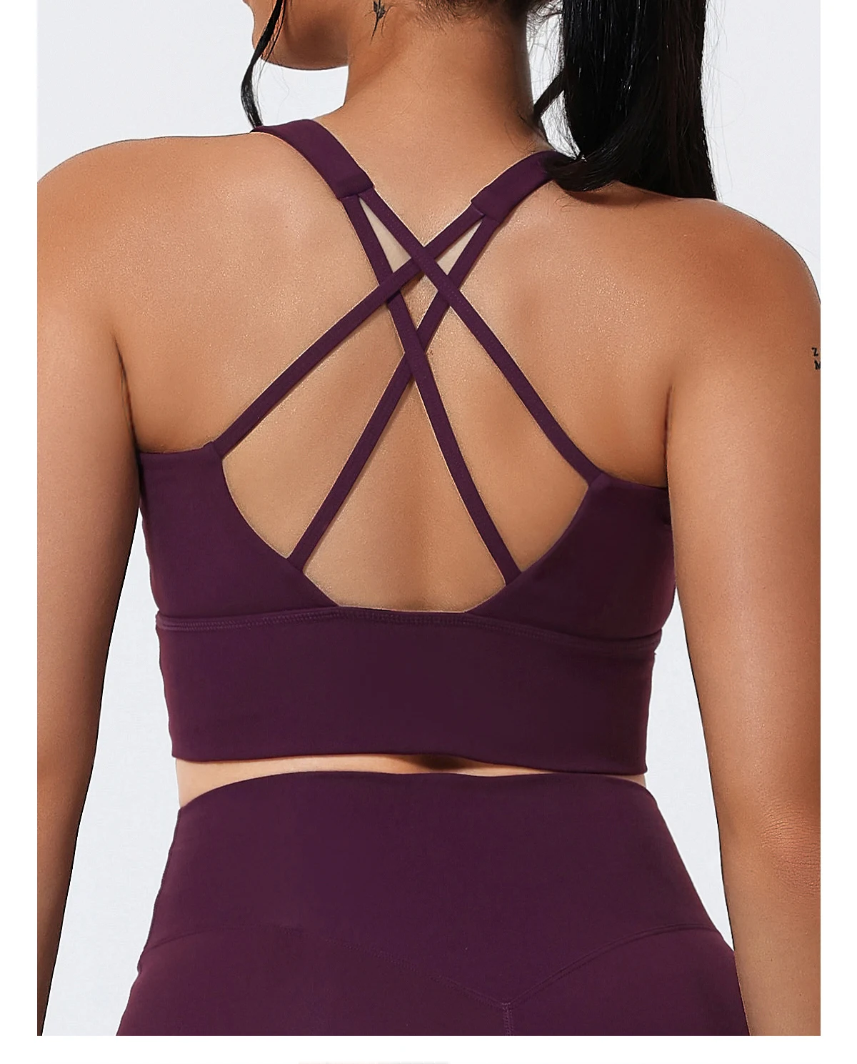 Rückenfreies, schnell trocknendes Sport-Tanktop für Damen, ärmelloses Stütztanktop für Damen, stoßdämpfendes, kurzes Lauf-Top, speziell für das Fitnessstudio – Detail 28