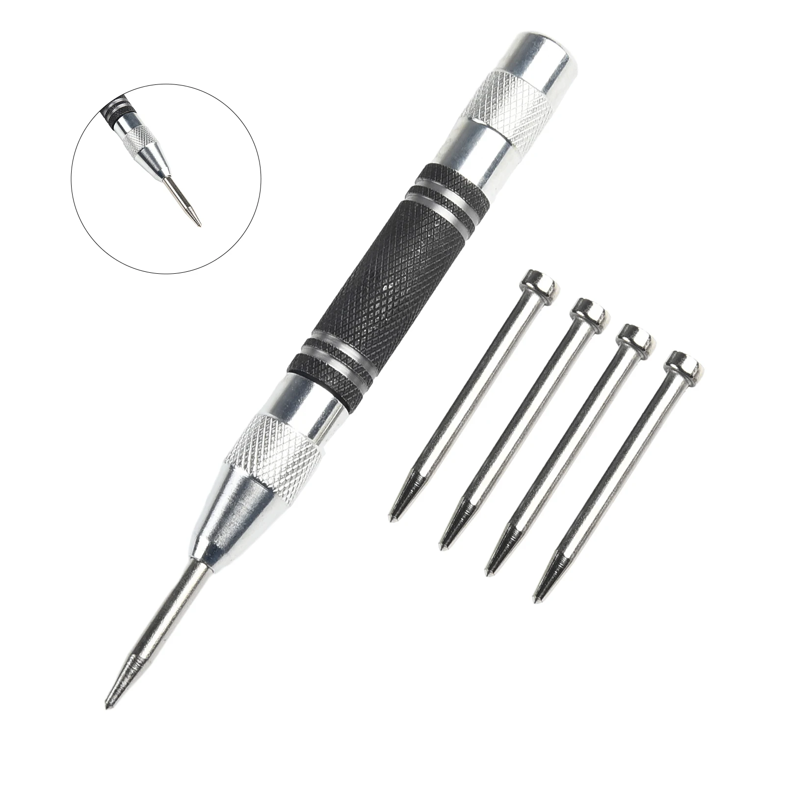 

Precision Metal Drill Tool with Automatic Centre Punch and Adjustable Spring Load Perfect for Wood and Plastic