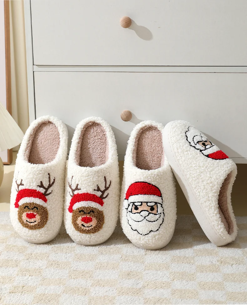Women's Plush Adjustable Winter Summer Outdoor Bedroom Comfortable Breathable Memory Foam Slippers_voghion.com