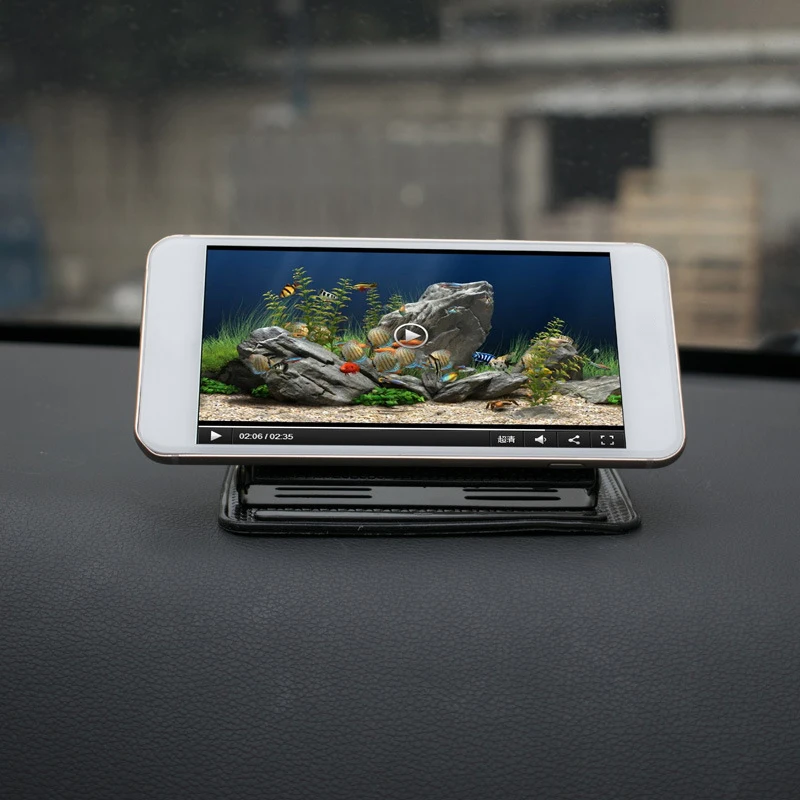 Car Ornament Silicone 360 Rotating Phone Holder Non-Slip Mat Automobile Dashboard Adjustable Angle Sticky Pad for GPS Navigation car non slip mat car dashboard mat non slip dash mat dash adhesive holder silicone anti slip pad silicone anti skid pad dashboard phone holder dash phone holder