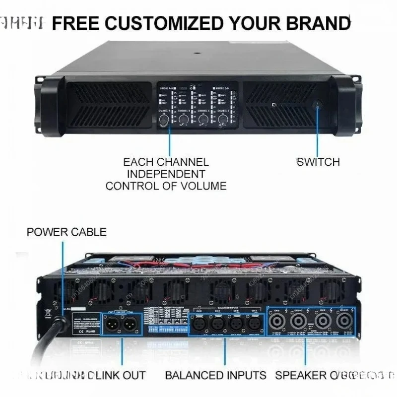 FP22000Q 2350W 4채널 프로페셔널 앰프 - 고출력 오디오 시스템 앰프 라이브/DJ/스튜디오용