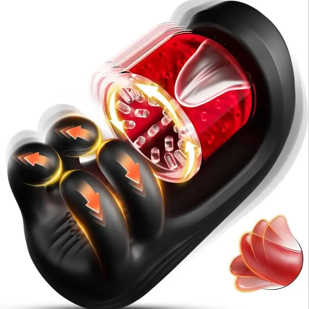 Male Masturbator Sex Toys for Men Penis Stroker Glans Mens Vibrator  Penis Trainer Masturbators Blowjob Toy Adult Product