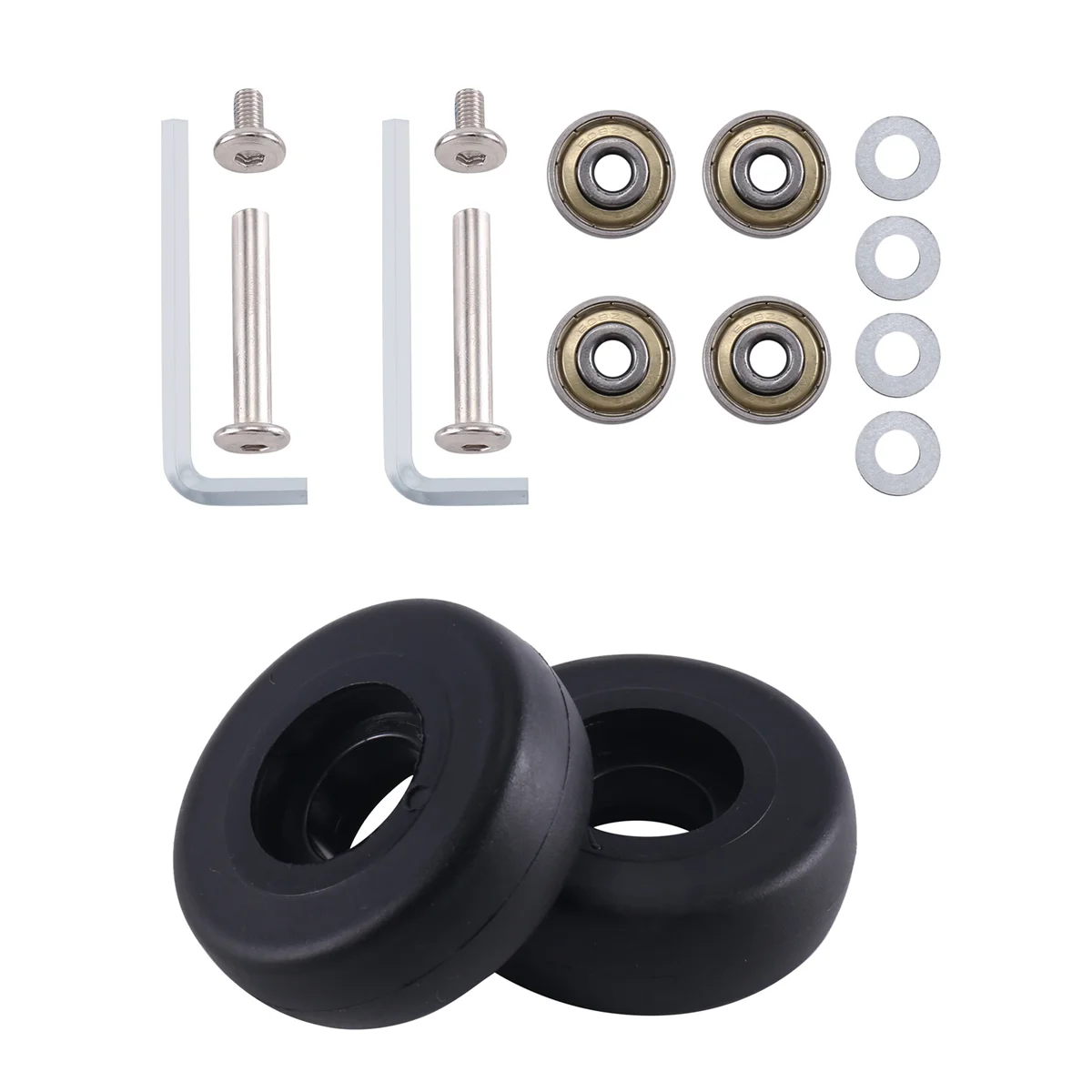 Roulettes Pivotantes Pour Valise Muette, 1 Paire, Roues De Remplacement