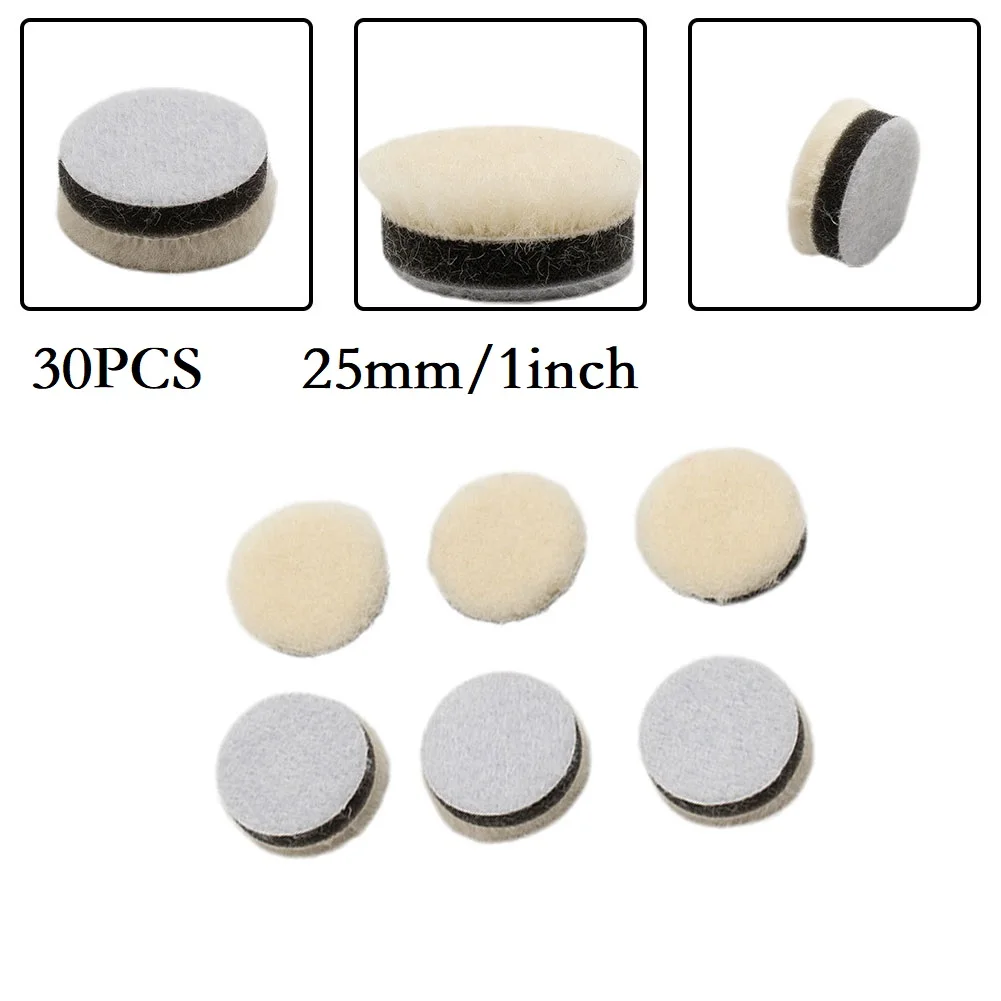

30x 1Inch Wool Polishing Pads For Car Polisher Or Glass Buffing Cleaning Tool Polishing Buffing Pad Woollen Polishing