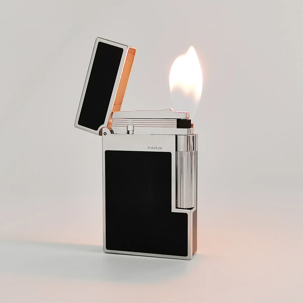 Vintage Gas Lighters Metal Lacquer Double Flame Tobacco Smoking Cigarette Tools Ciger Accessories Men Father Birthday Gifts 3
