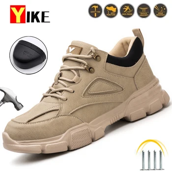 Male Safety Shoes Work Sneakers Indestructible Work Safety Boots Winter Shoes Men Steel Toe Shoes Sport Safty Shoes Dropshipping 상품 이미지