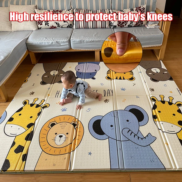 Baby Play Mat 200X180X1.5cm XPE Foldable Crawling Carpet Children Toddler Thermal Rug Game Pad Activity Rug Folding Blanket 2