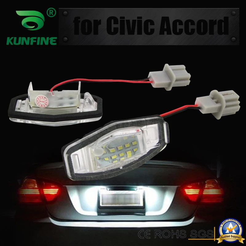 

2pcs Car LED Number License Plate Light LED License Lamp for Honda Accord Civic City OEM No. 34100S84A01 34100S0A013 34104S0A013