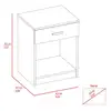 Pictor Nightstand with Drawer, Shelf, Superior Top 6