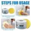 1pc Cleaning Cream with Sponge Multipurpose Cleaning and Stain Removal Cream White Sneake Shoes Free Wash No Yellowing 3