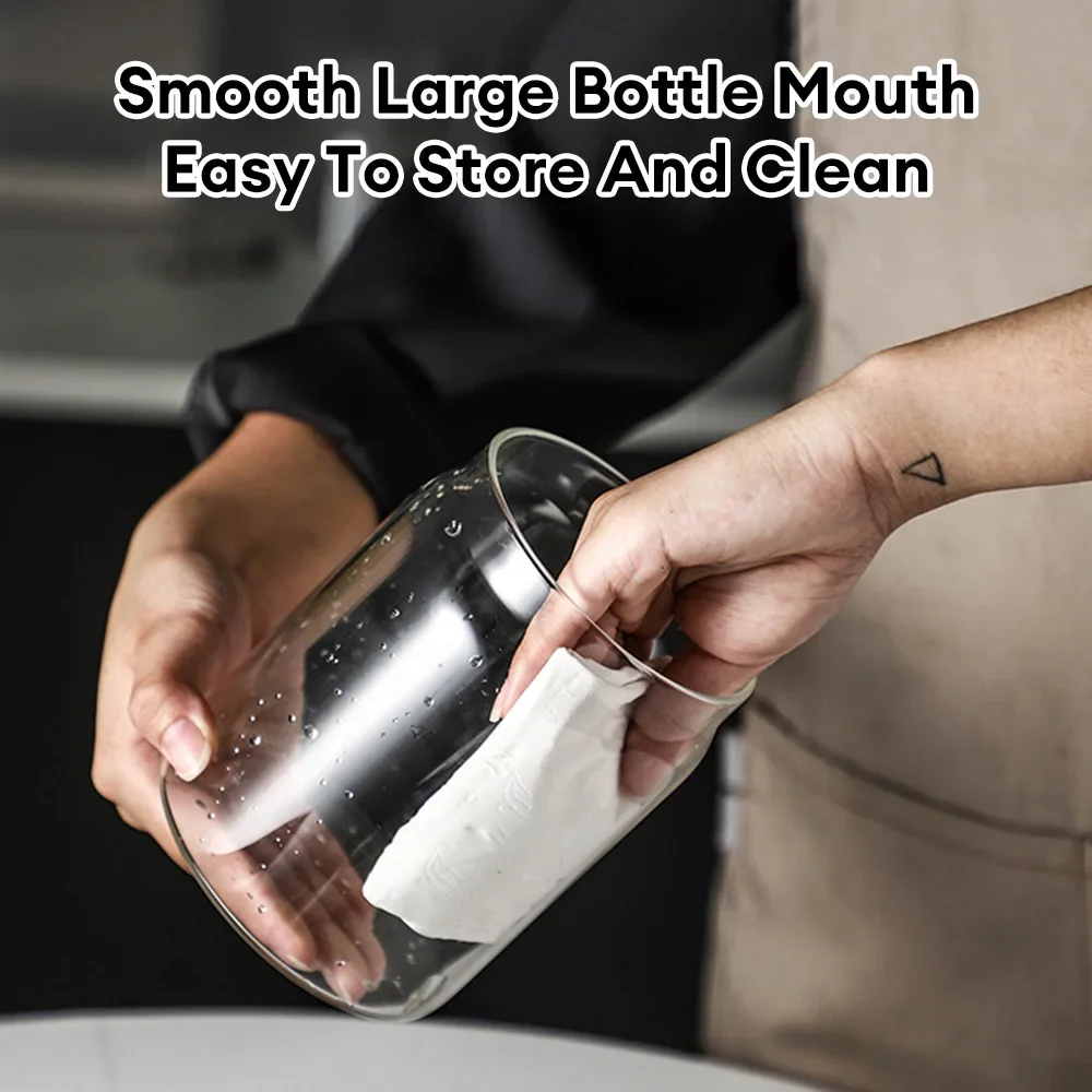 Description Picture 3 of itemCoffee Beans Vacuum Sealed Tank Borosilicate Glass Cereals Storage Jar Moisture-proof Air Extraction Tea Container for Kitchen