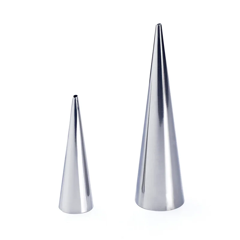 1PC Stainless Steel Spiral Croissants Molds High Quality Conical Tube Cone Roll Moulds Pastry Cream Horn Cake Bread Mold Kitchen