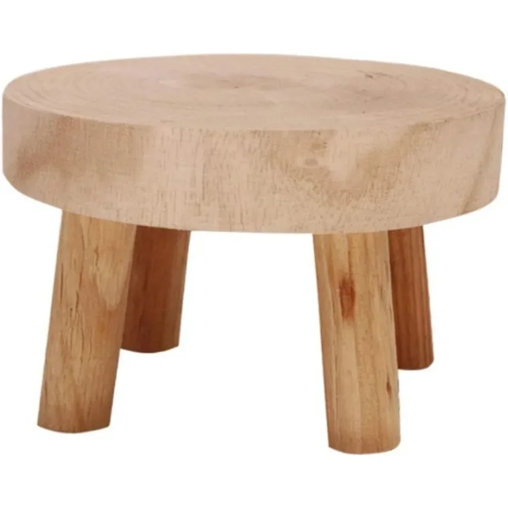 Wooden Plant Flower Pot Base Holder Stool For Indoor Outdoor Flower Pot Stand Free Standing Bonsai Holder Home Balcony14*9*6CM